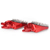 Kawasaki KX250 KX450 Red Shark Teeth Racing Foot Pegs (2008-2015)