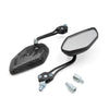 Motorcycle 8mm 10mm Thread Dia Rearview Mirror Black Gray
