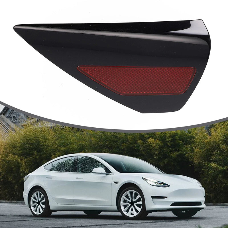 Tesla Model 3 Black Left Driver Charge Door Cover Reflector (2017–2024)