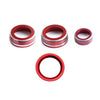 Honda CR-V 4x Red AC Switch Knob & Ignition Start Button Ring Cover (2017-2023)