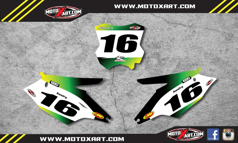 Kawasaki KXF 450 Custom Number Plate Kit (2016)