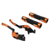 Aprilia Tuono V4 Orange Extendable Brake Clutch Levers & Handlebar Grips