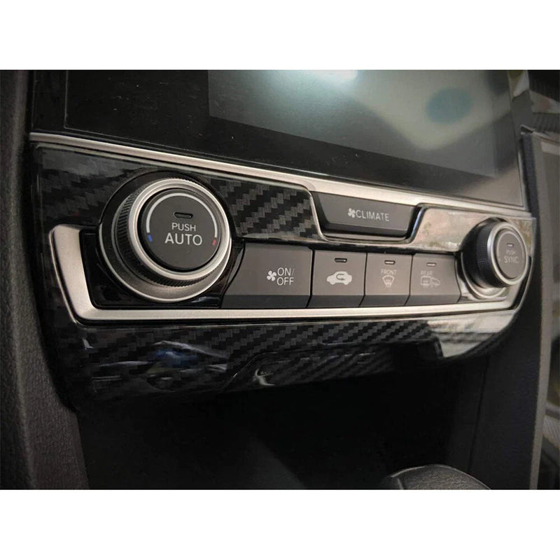 16-21 Honda Civic Carbon Fiber Look A/C Switch Cover Trim (2016-2021)