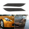 For 2003-2008 Nissan 350Z Carbon Fiber Headlight Sticker Eyelid Cover Eyebrows