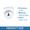 Bearing Ball 10.3mm Steel G100 Precision Ball Silver Tone 100 Pcs