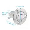 1-1/2" Marine Boat Keyless Water Deck Fill Filler Polished 316 Stainless Steel