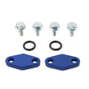 Suzuki Hayabusa GSX1300R Blue Oil Cooler Block Off Plate w/ Gasket (1999-2020)