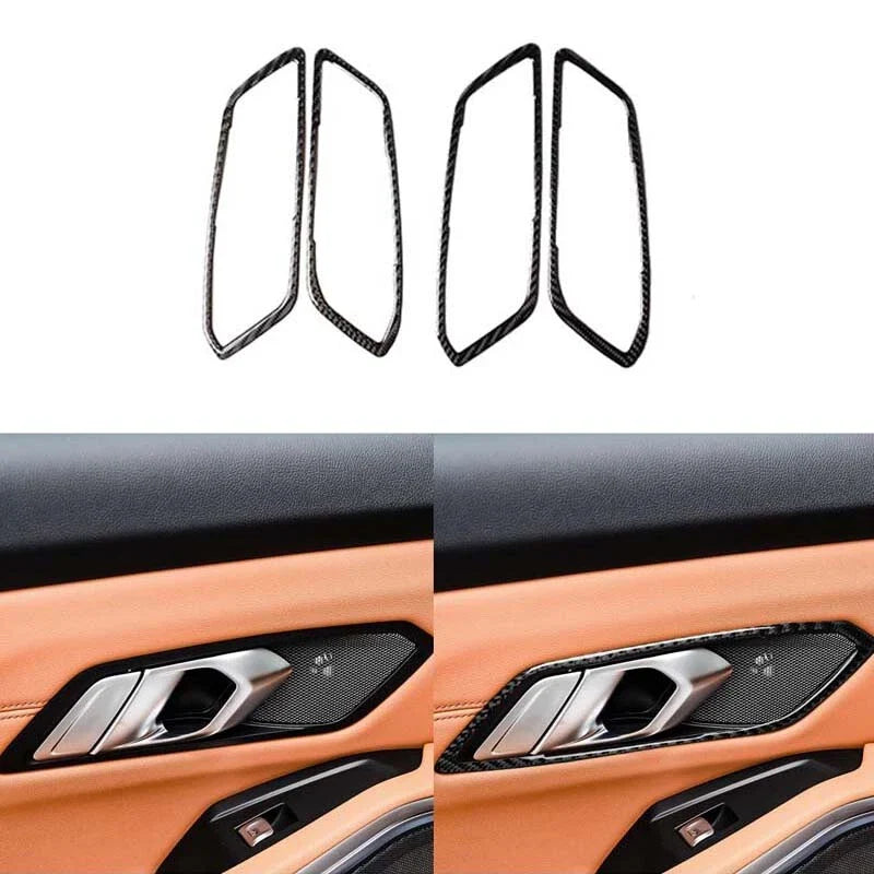 BMW 3 Series G20 Carbon Fiber Interior Trim Door Handle Swtich Surround fit