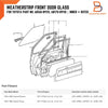 Toyota Hilux 84-89, 4Runner 84-89 Inner Outer Weatherstrip FR Door Glass