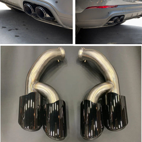 Porsche Cayenne V6 GTS Style Tail Exhaust Tips (2015-2017)