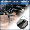 Motorcycle Motorcycle Kickstand Pad Aluminum Alloy Titanium Tone