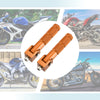 Motorcycles Scooters Pair / Universal Folding Foot Rest Rear Pedal Orange