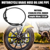 80cm Universal Motorcycle Hydraulic Brake Hose Set Black