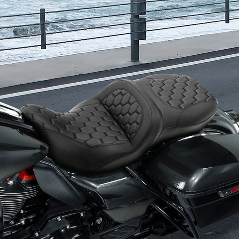 Harley Electra Road Street Glide Driver Passenger Gel Seat (2009-2023)
