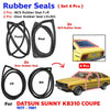 Windshield Door Rubber Seal Set 4 Fits Datsun Sunny KB310 2D Coupe 1977-81