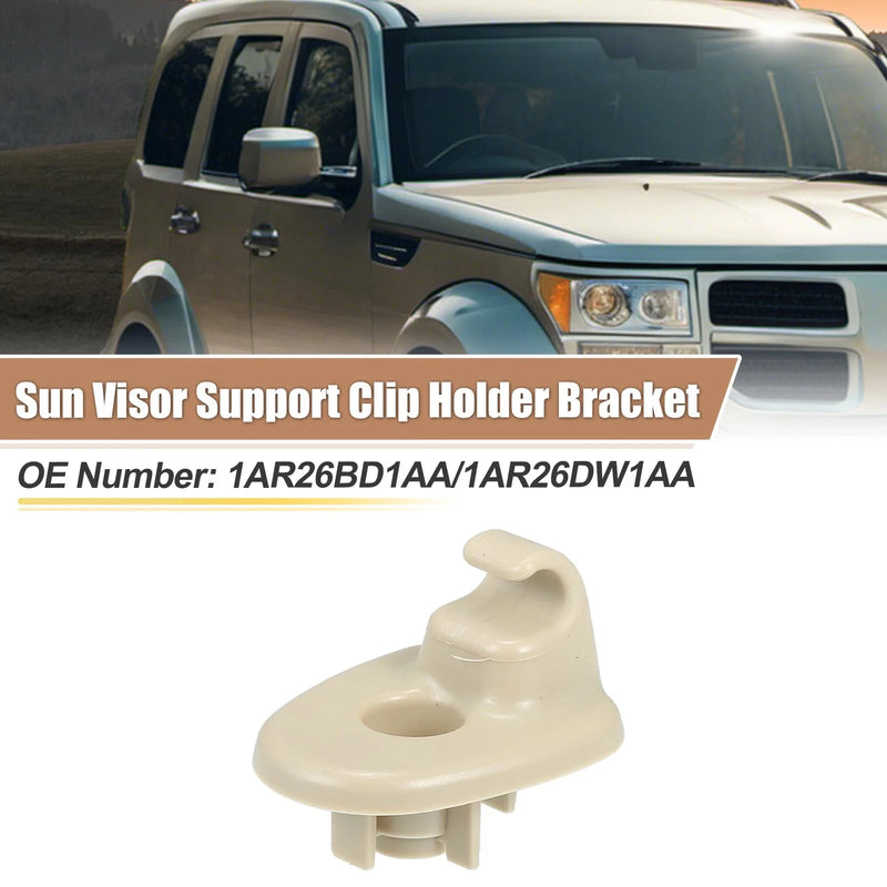 Jeep 2 x Beige Sun Visor Support Clip (No.1AR26BD1AA, 1AR26DW1AA)