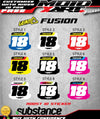 MX Leatt Fusion Roost ID Sticker Motocross Graphics Decals (All Years)