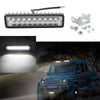 Car 6" LED Work Light Bar Dual Color White Amber