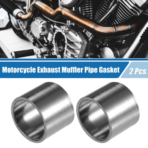 Motorcycle 2 x Exhaust Muffler Pipe Gasket 32mm ID Silencer Connector