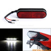 12V Custom Motorcycle LED Rear Tail License Plate Light w/ Red Reflector