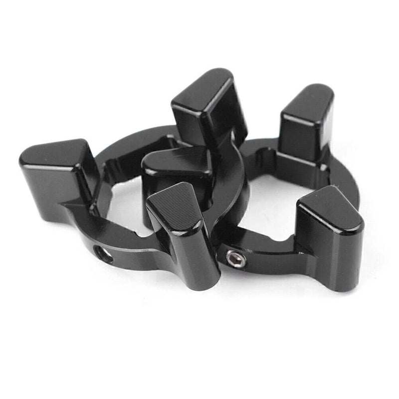 Universal Black Motorcycle 14MM Front Anodized Fork Preload Adjusters