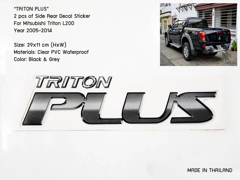 Mitsubishi Triton L200 PVC Side Cabin Rear Sticker Decal (2005-2014)