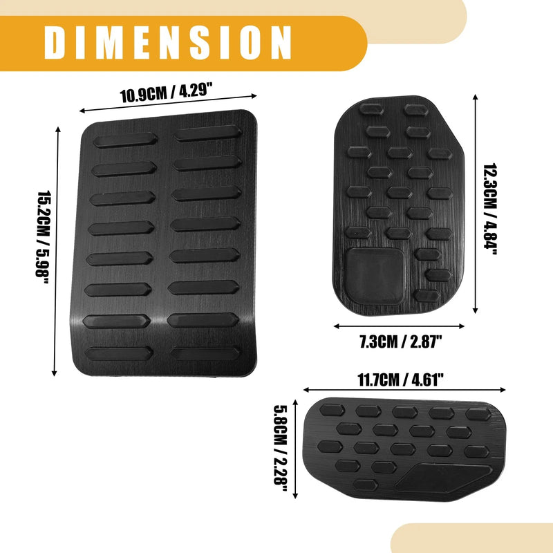 Ford 2021-2023 Auto Brake Gas Accelerator Pedal Pads Set