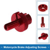 Motorcycle 2 x Brake Lever Barrel Adjusters Screws M8 Red
