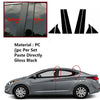 Hyundai Elantra 8pc Door Trim B Pillar Posts Gloss Black Cover (2011–2016)