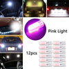 Universal 12 x T10 194 W5W COB 2835 SMD LED Car License Light Bulbs