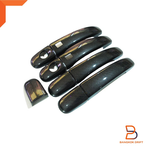 Ford Ranger T6 PX Everest Black Carbon Fiber Door Handle Cover (12-21)