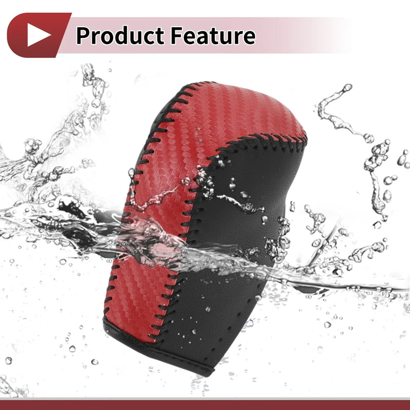 Toyota Corolla Red Faux Leather Gear Shift Knob Cover (2014-2018)