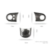 Mini Cooper R56 06-13 3pcs Carbon Fiber Center Steering Wheel Cover Trim Fit