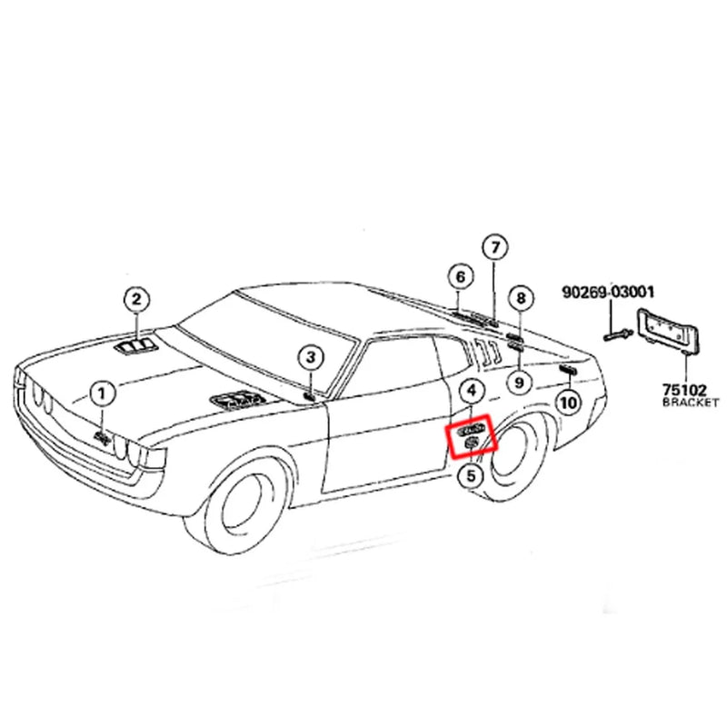 Toyota Celica 1970-1977 Dragon Emblem