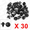 Nissan 30 Pcs 8mm Black Plastic Rivet Fasteners