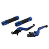 Kawasaki Z650 Z900 Blue Extendable Brake Clutch Levers Grip Set (2017-2023)