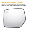 Jeep Compass Patriot Left Side Heated White Mirror Glass (2007-2017)