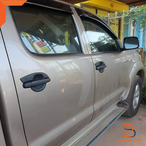 Toyota Hilux Vigo Fortuner Yaris Matte Black 4 Door Handle Cover Trim (05-15)