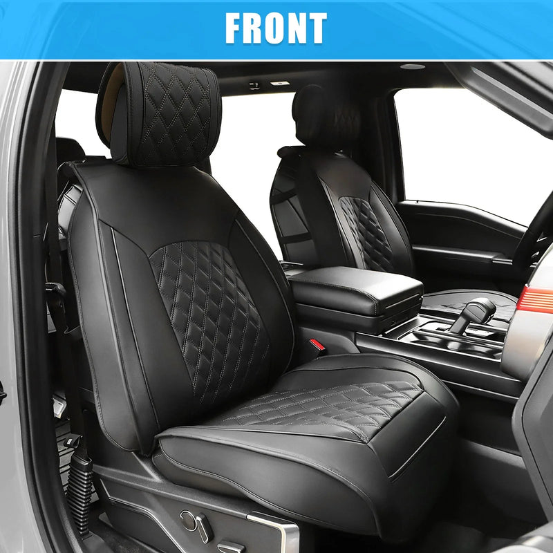 Ford F150 F250 Black Seat Protectors 2 x Pcs Front Seat Cover Cushion