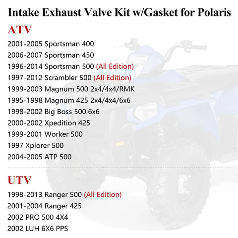 Polaris Magnum 425 / 500 Exhaust Intake Valve Gasket Kit (1995-2003)