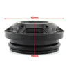 Harley X350 Black & Silver Frame Hole Cover Caps