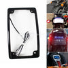 Harley 4 x 7 Curved LED Motorcycle License Plate Frame Brake Lights
