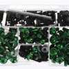 Kawasaki, Suzuki 195pcs Motorcycle Fairing Body Bolts Fasteners Green