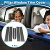 Ford Ranger Carbon Fiber 6pcs Door Pillar Window Trim (2019-2023)