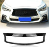 Infiniti Q50 1x Black Front Grille Guard Trim Cover (2018-2024)