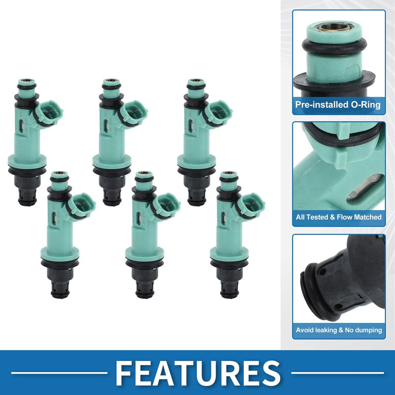 Lexus GS300 Base Sedan (1998-2005) - 6 x Blue Injectors Fuel Injector 3.0L