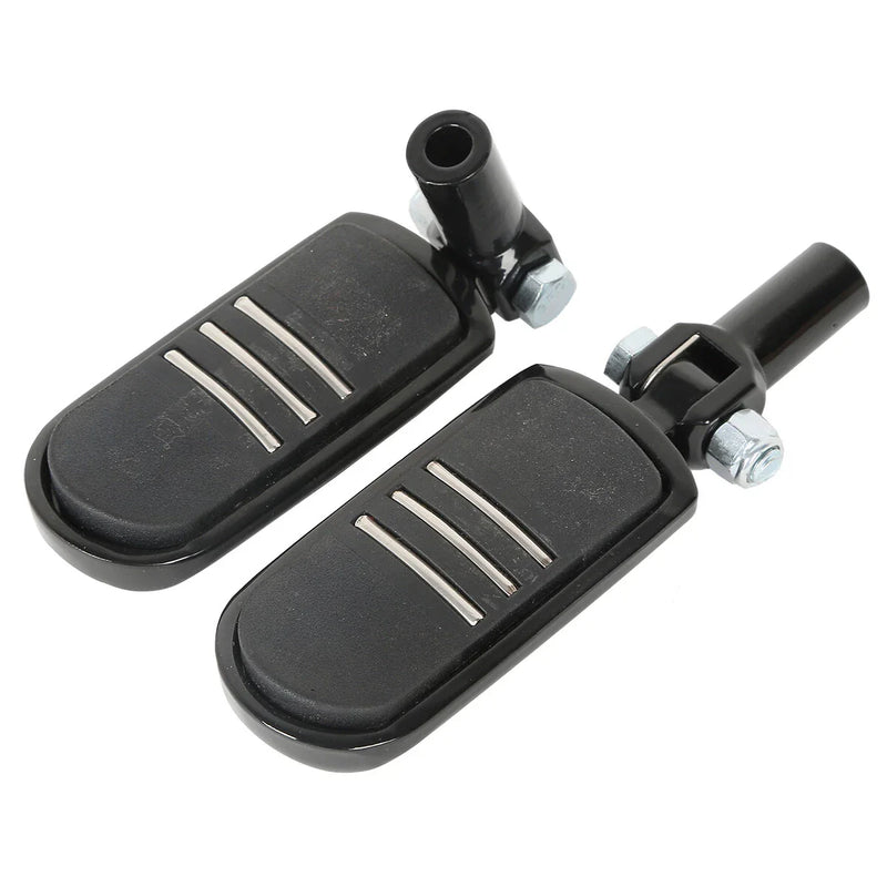Harley Heritage Softail Fatboy Black Passenger Footpegs Mounts (2000-2006)