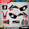 Honda CRF 250 Thumper Style Decal Sticker Kit (2008-2009)
