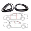 Honda Civic Sedan 1992-1994 Front Door Weatherstrip x2
