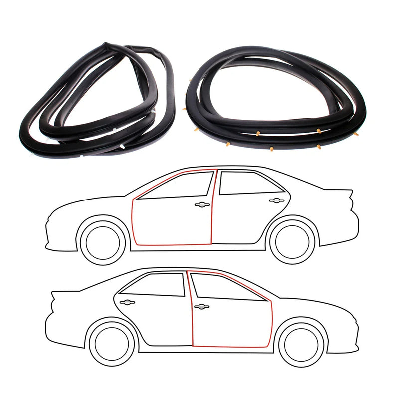 Honda Civic Sedan 1992-1994 Front Door Weatherstrip x2